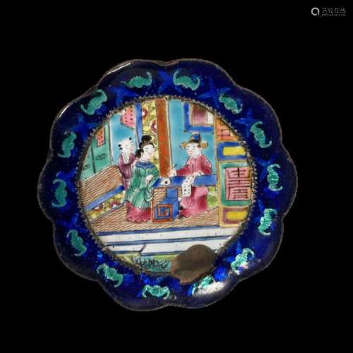 SET OF TWO BIDS IN BULK ENAMELS, consisting of a d…