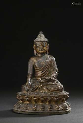 CHINE Époque MING (1368 1644) Statuette en bronze …