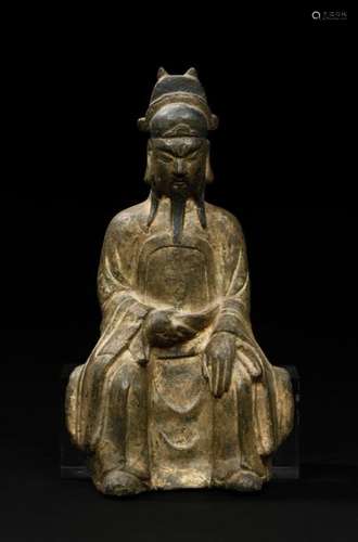 CHINE Époque MING (1368 1644) Statuette de Guandi …