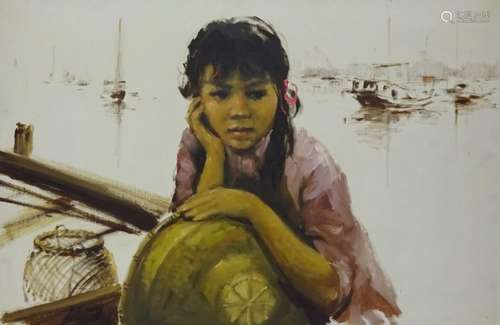 VIETNAMIAN SCHOOL 20th century Two oils on canvas,…