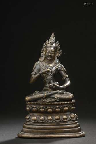 MONGOLIE XVIIIe siècle Statuette de Vajrasattva en…