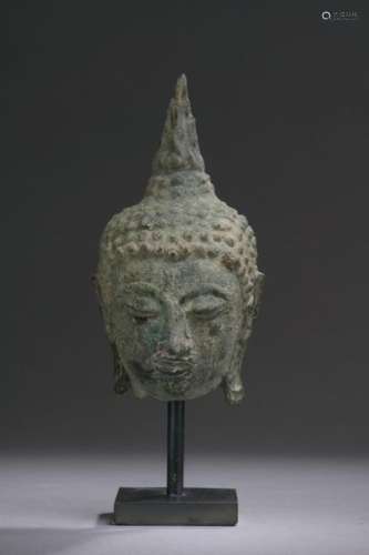 THAILANDE, Chieng Sen XVe siècle Tête de bouddha e…