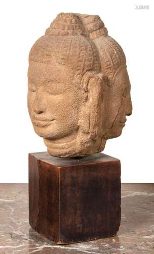 Khmer style stone head Accidents and small misses