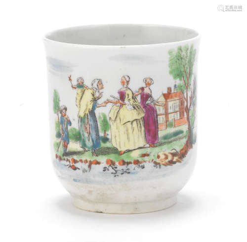 A Worcester coffee cup, circa 1754