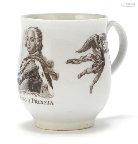 A small Worcester mug, circa 1757-60