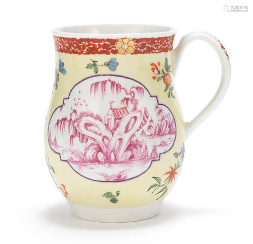 A Worcester mug, circa 1758-60