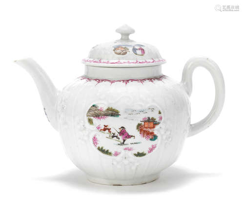 A good Worcester teapot and cover, circa 1755