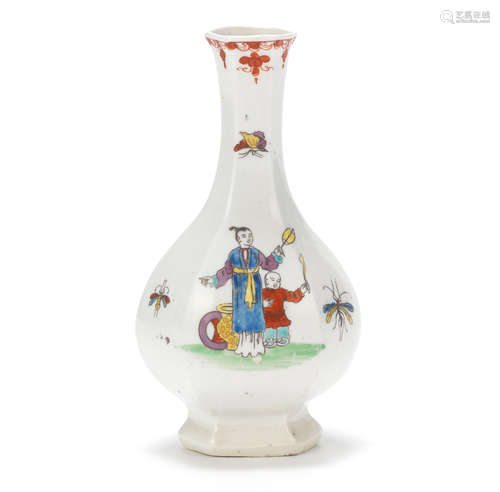 A Worcester bottle vase, circa 1754-55