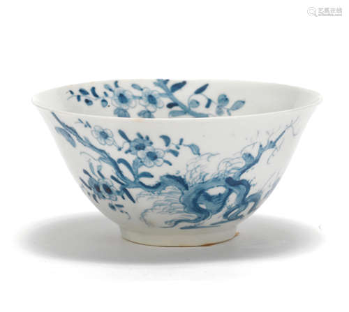 A Worcester bowl, circa 1756-58