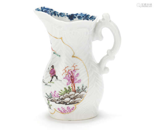 A Worcester creamjug, circa 1755