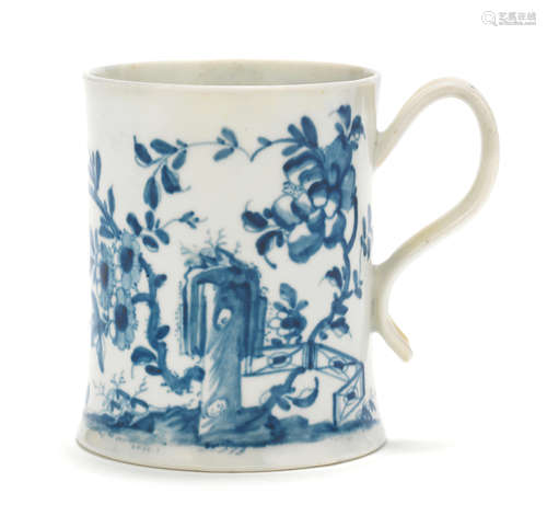 A Worcester tankard, circa 1755-57