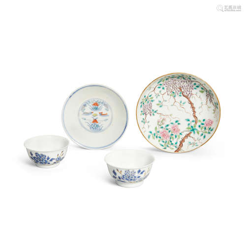 Four enameled porcelains