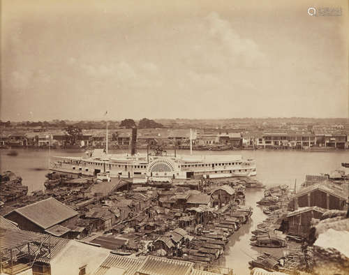 Eleven photographs of Chinese architecture and interior 19th century