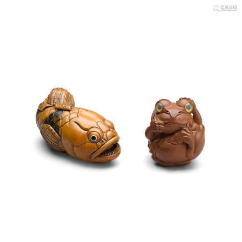 Two wood netsuke Contemporary