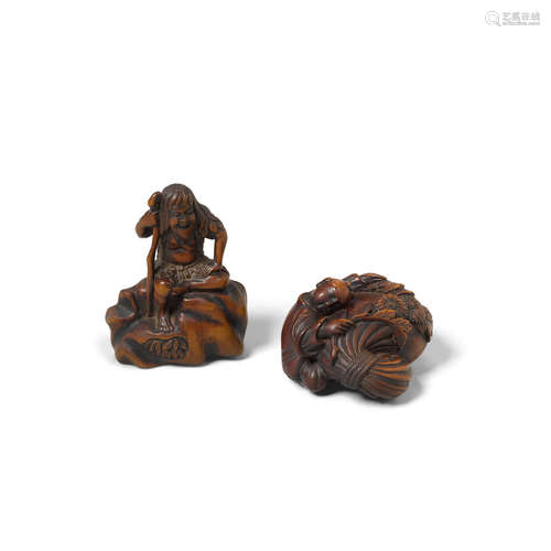 Two boxwood netsuke Edo period (1615-1868), 19th century