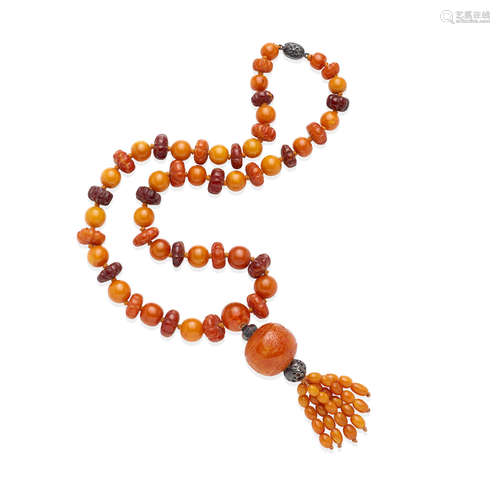 An amber necklace