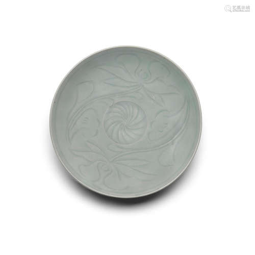 A longquan celadon carved footed dish Song dynasty 12th/13th century