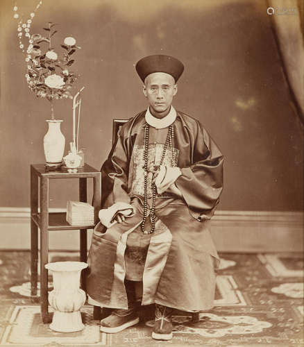 A group of sixteen photographs of figural scenes circa 1870