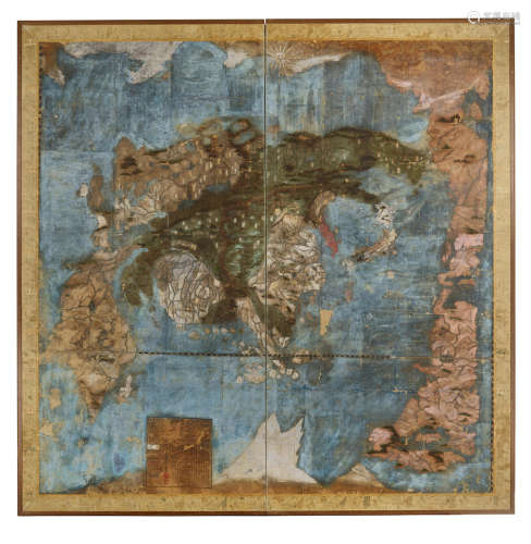 KOYANO ISHUN (YOSHIHARU, 1756-1812) Bankoku Ichiran no Zu (A Map of the World) Edo period (1615-1868), circa 1800