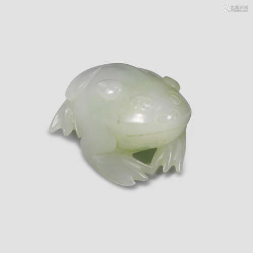 Pale celadon jade three-legged toad Qing Dynasty