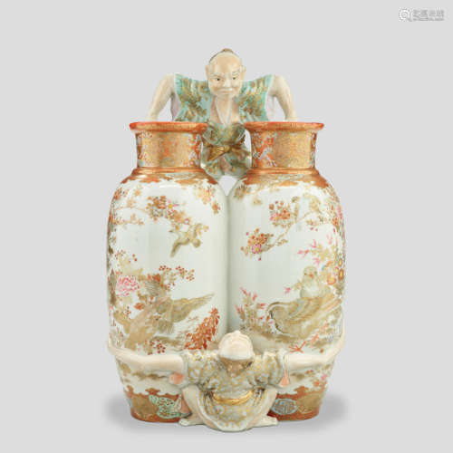 An unusual porcelain vase Meiji (1868-1912) or Taisho (1912-1926) era, late 19th/ early 20th century
