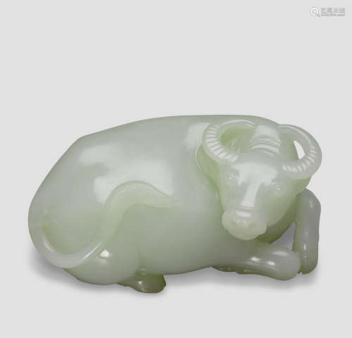 White and russet jade buffalo Ming dynasty style