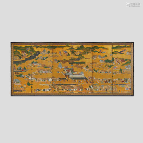 Anonymous Rakuchu rakugai-zu (Scenes In and Around the Capital) Edo period (1615-1868), 19th century
