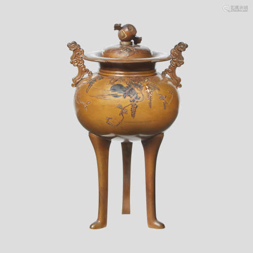 Nogawa Company A bronze incense burner Meiji era (1868-1912), late 19th century