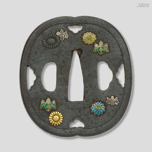 A Hirata-school iron tsuba Edo period (1615-1868), 19th century