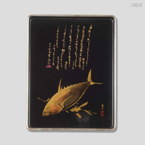 A Lacquer tray Taisho (1912-1926) or Showa (1926-1989) era