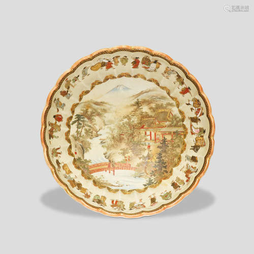 Hattori Workshop A lobed Satsuma bowl Meiji era (1868-1912), late 19th century