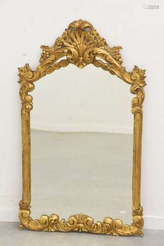 Miroir de style en bois doré (Ht 105 x 60cm)