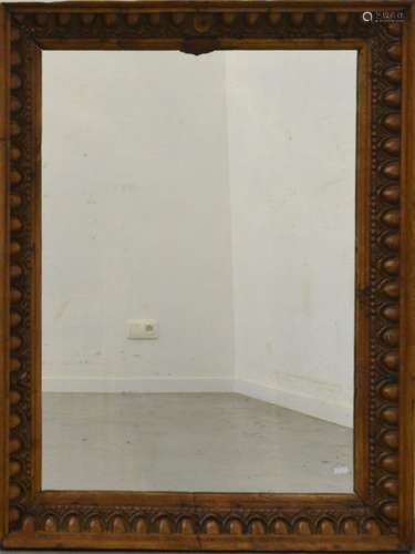 Miroir en chêne sculpté 18ème (Ht.97 x 76cm)