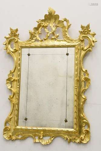 Miroir italien en bois doré (115 x 80cm)