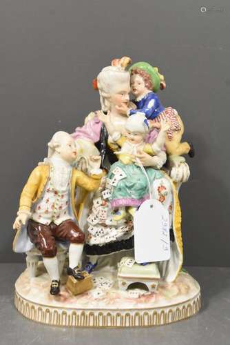 Groupe en porcelaine de Vienne (Ht.22cm)