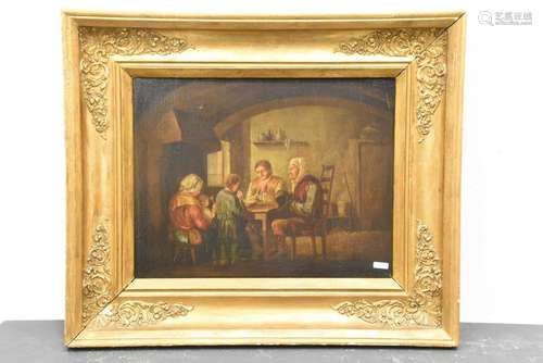 Peinture ancienne, huile sur panneau, 