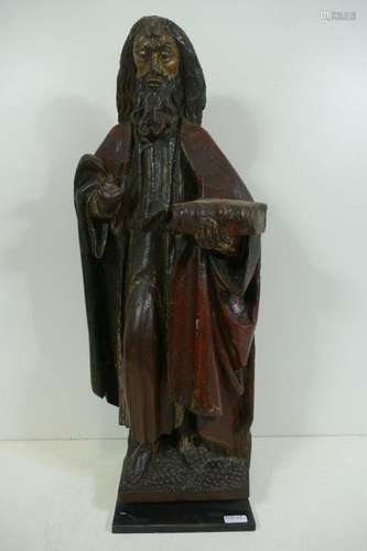 Statue de Saint Paul en chêne sculpté, ancien (Ht …