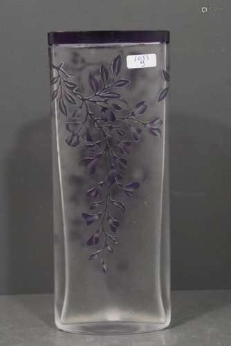 Vase art nouveau Val st Lambert en forme de cylind…