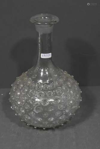 Carafe en verre de Liège, 18ème (Ht.25cm)