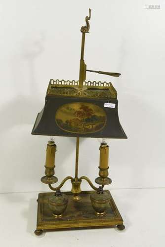 Lampe bouillotte Napoléon III (Ht 54cm)