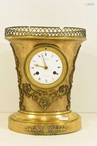 Pendule XIXème, Hanset à Bruxelles (Ht.27cm)