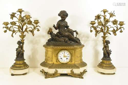 Garniture d'horloge 3 pièces