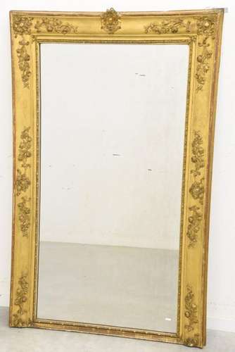 Miroir doré (Ht.155 x 85cm)