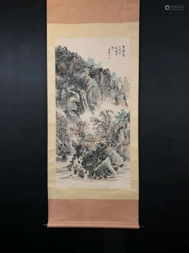 Chinese Exquisite Painting Of Landscape By Huang Binhong