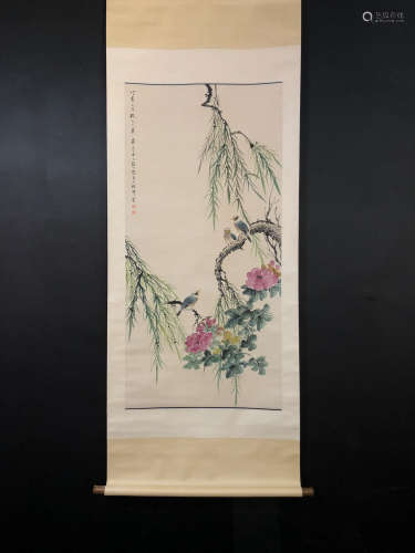 Chinese Painting Of Flowers And Birds By Yan Bolong
