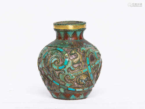 Chinese Gold Painted Jar