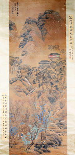 Chinese Painting Of Visting Friends By Lan Ying