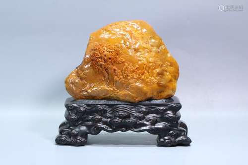 A Tianhuang Stone Figure Landscape Ornament