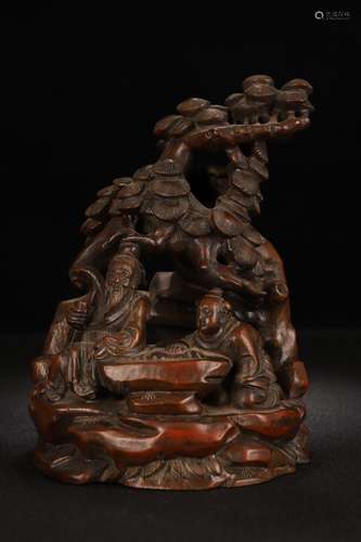 A Bamboo Carved Figure Ornament