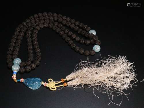 An Agarwood 108 Rosary Beads